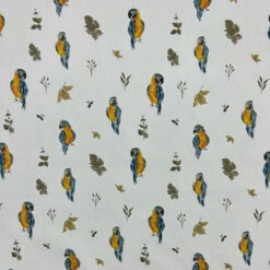 Parrot Paradise Cotton Poplin Fabric