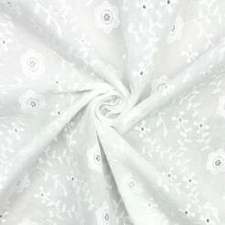 Delicate Blossom White Embroidered Cotton Fabric #13 -Ernst Fabric Store C9809BDE 3FE5 4B90 884D CB3B473A385D