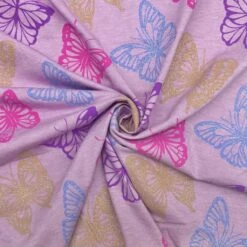Glitter Butterflies Melange Cotton Jersey Fabric -Ernst Fabric Store C9E79C43 363D 4949 BA1E E3B626F7C156
