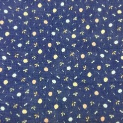 Mini Fruits On Navy Double Gauze Fabric