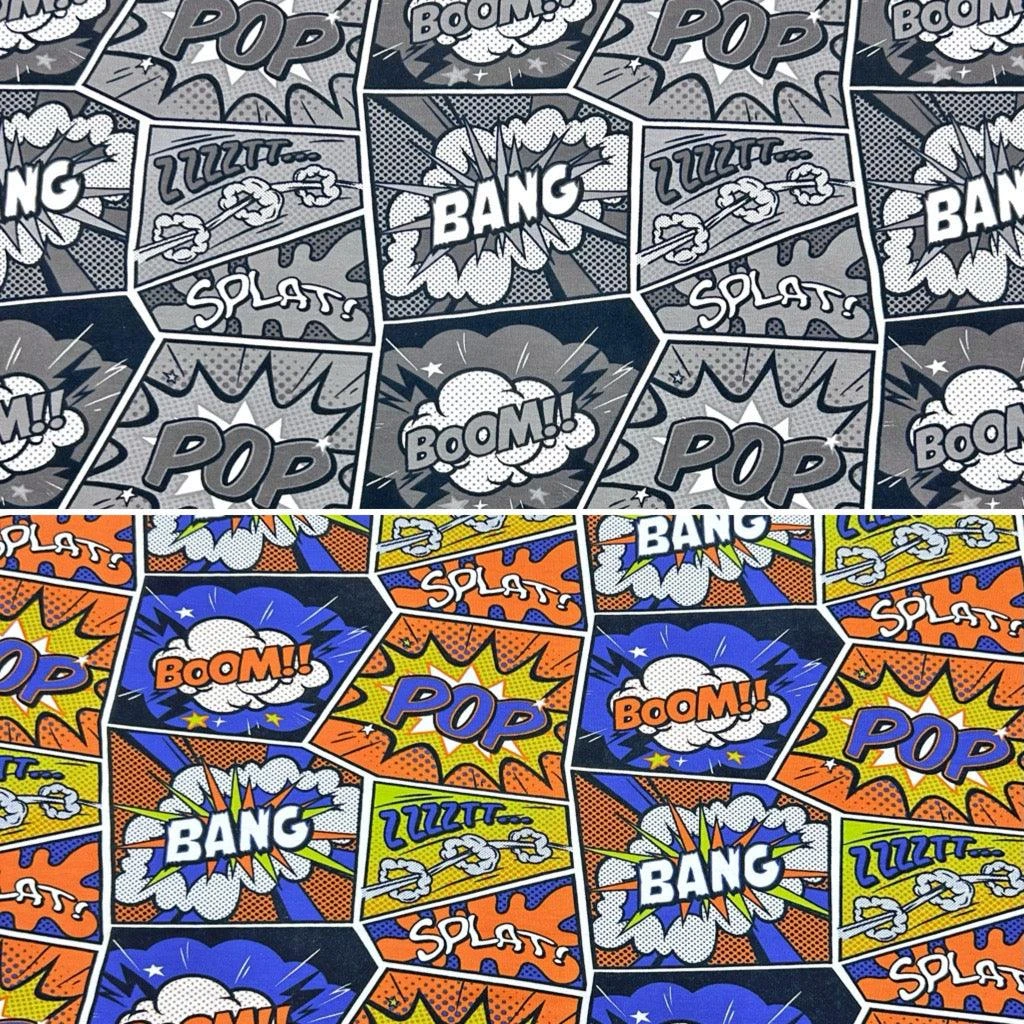 Comic Art Cotton Jersey Fabric 1 Comic Art Cotton Jersey Fabric