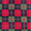 Red/Navy/Green Checkered Anti Pill Polar Fleece Fabric