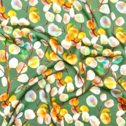 Leafy Dreamscape Viscose Satin Fabric -Ernst Fabric Store D14CAF85 0873 42A5 8E30 81580D3EF600