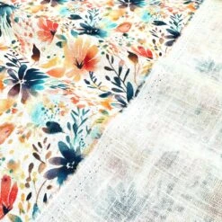 Orange And Midnight Floral Linen Blend Fabric -Ernst Fabric Store D192875E 4E54 4337 BF9E F599341535F4
