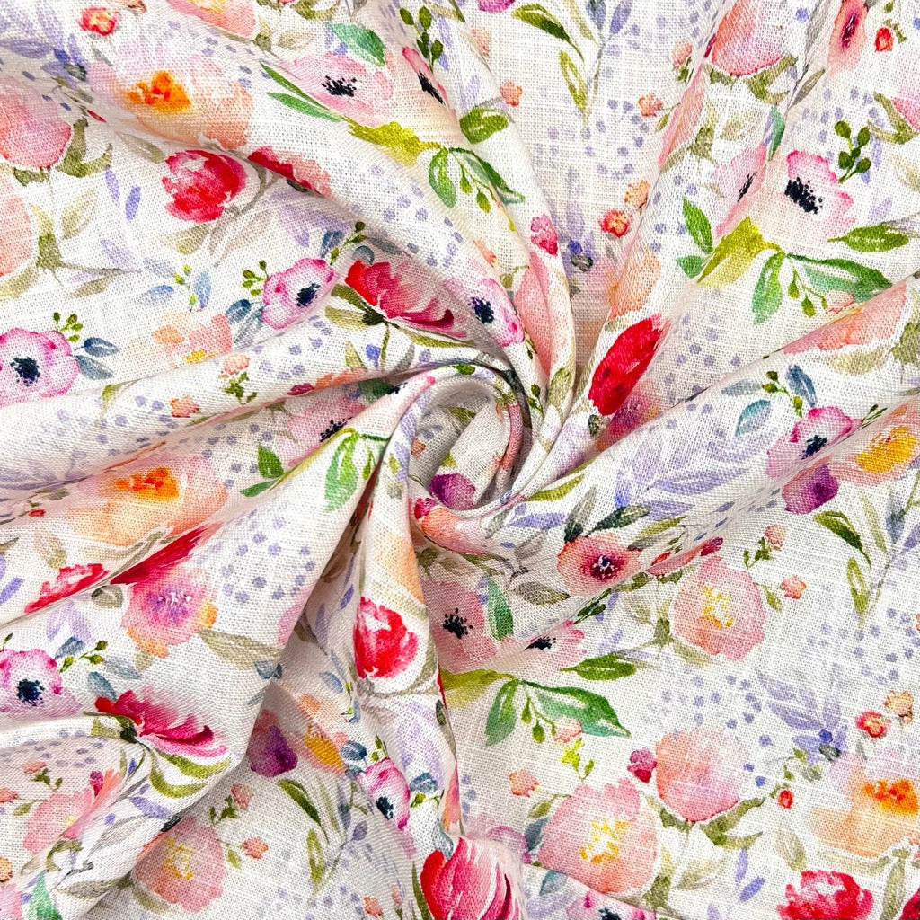 Floral Elegance Linen Viscose Fabric 3 Floral Elegance Linen Viscose Fabric - Image 3