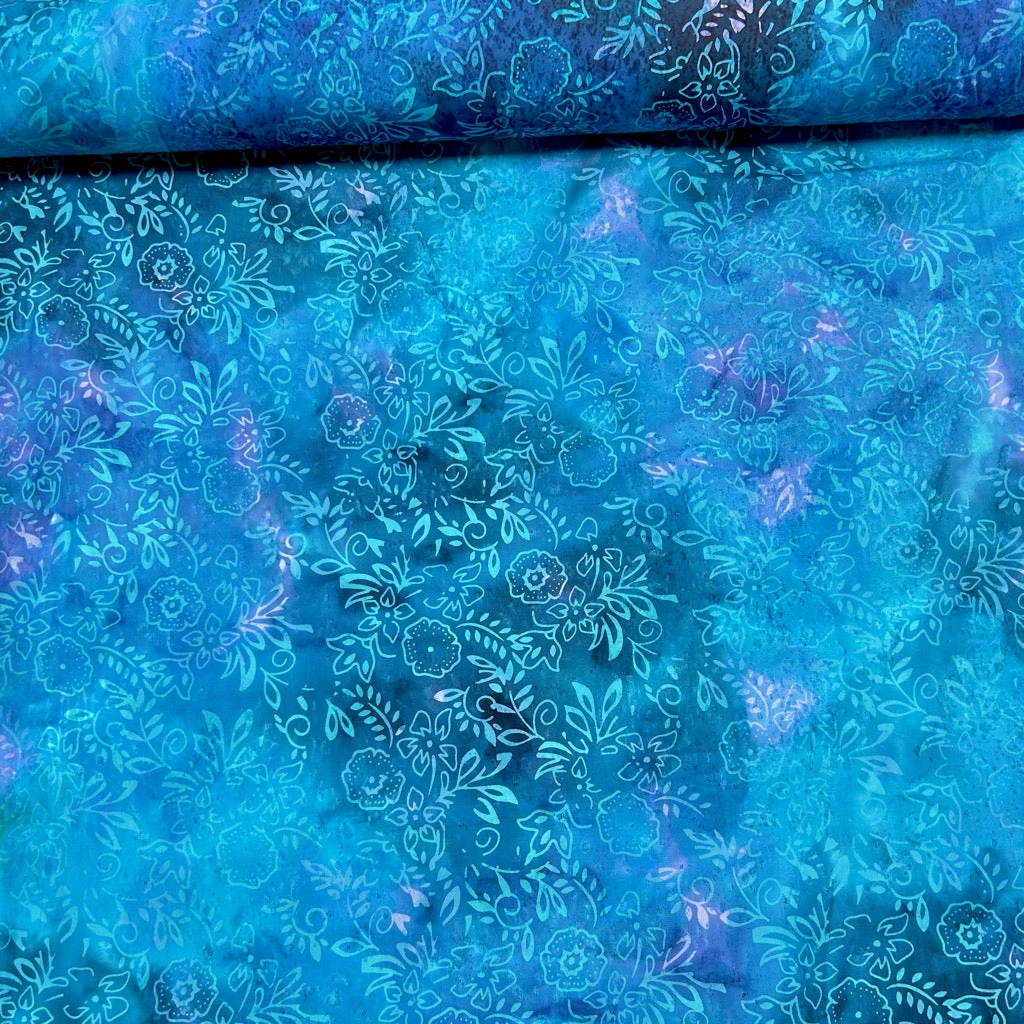 Floral Vines Cotton Batik Fabric 5 Floral Vines Cotton Batik Fabric - Image 5