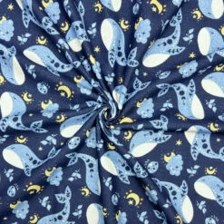 Whales And Cosmic Skies Brushed Cotton Fabric -Ernst Fabric Store DBDB9C22 76C2 410C BCA0 4CAF0CB54F20