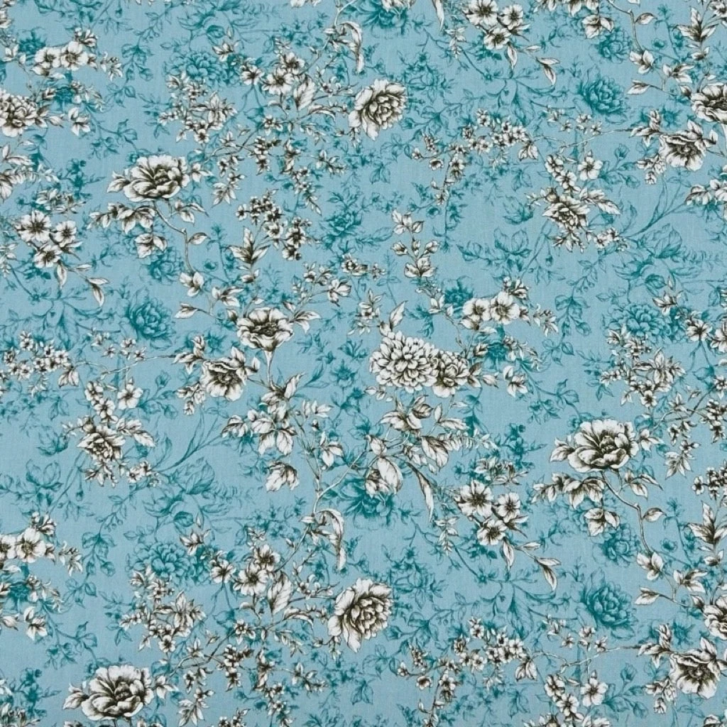 Graceful Meadow Rose & Hubble Cotton Poplin Fabric 3 Graceful Meadow Rose & Hubble Cotton Poplin Fabric - Image 3