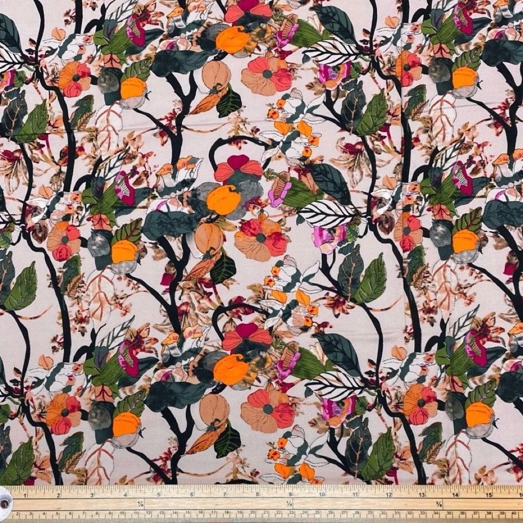 Elegant Botanica Satin Fabric 2 Elegant Botanica Satin Fabric - Image 2