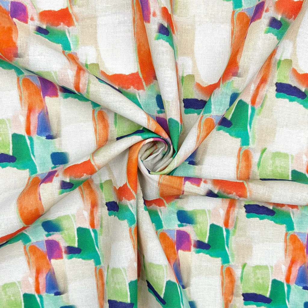 Pastel Waves Cotton Linen Blend Fabric 3 Pastel Waves Cotton Linen Blend Fabric - Image 3