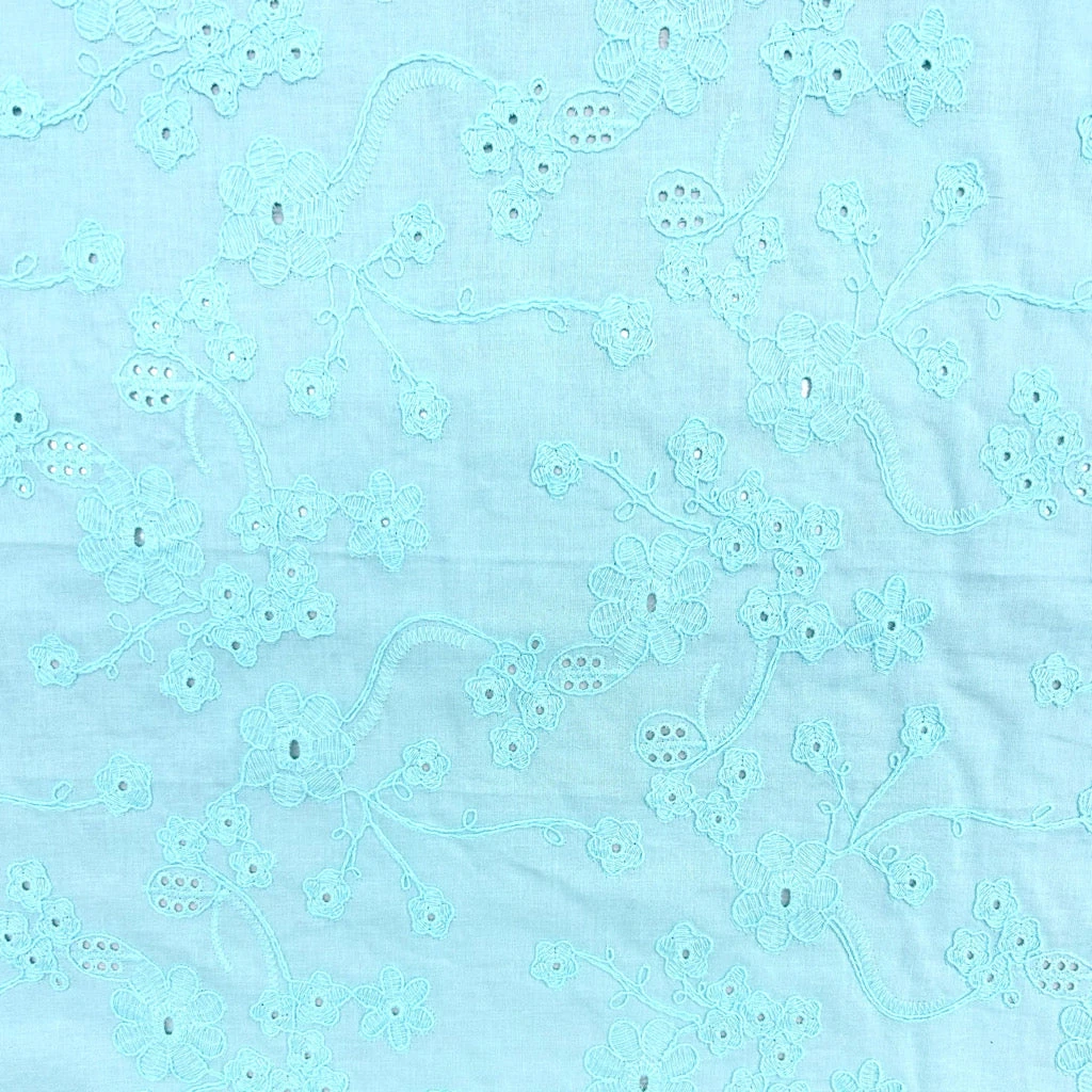 Floral Perfection Embroidered Cotton Fabric 3 Floral Perfection Embroidered Cotton Fabric - Image 3