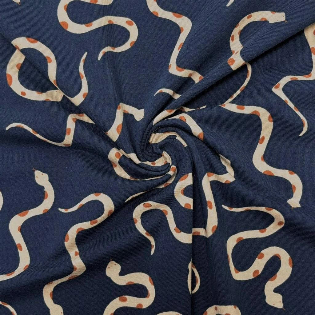 Snakes Cotton Jersey Fabric 4 Snakes Cotton Jersey Fabric - Image 4