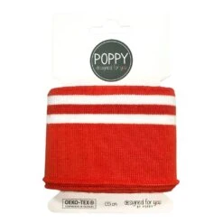 Striped Ribbed Cuffs - 135cm 21 Striped Ribbed Cuffs - 135cm -Ernst Fabric Store DeepOrange