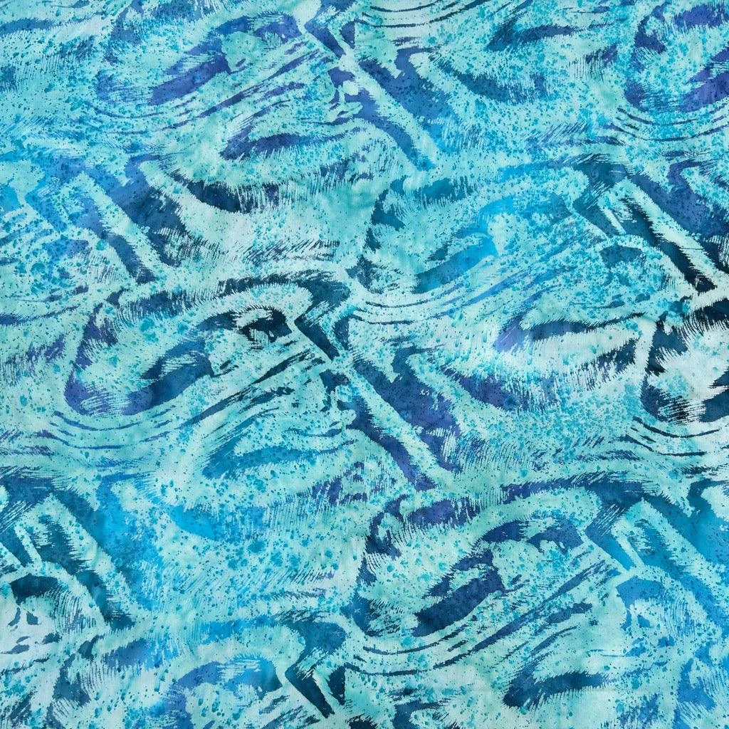 Waves Cotton Batik Fabric 3 Waves Cotton Batik Fabric - Image 3