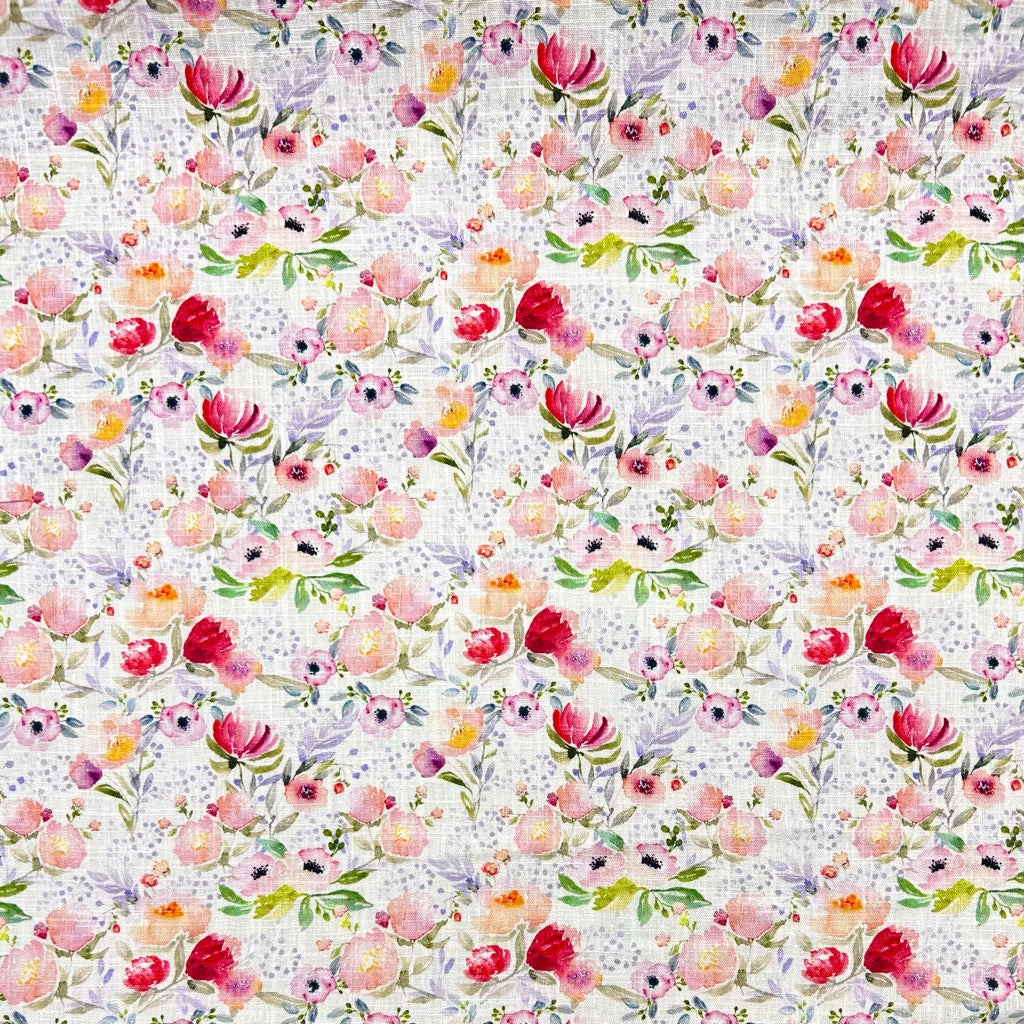 Floral Elegance Linen Viscose Fabric 1 Floral Elegance Linen Viscose Fabric