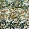Abstract Leaves And Flowers Cotton Jersey Fabric