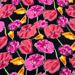 Flower Drawings On Black Viscose Challis Fabric -Ernst Fabric Store E7E54CE8 65BA 4571 B331 AE70E32D4189