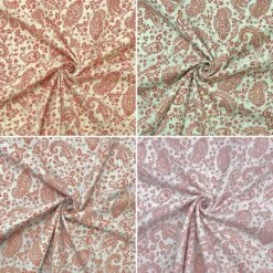 Paisley Floral Organic Double Gauze Fabric