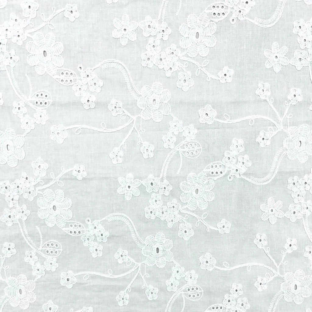 Floral Perfection Embroidered Cotton Fabric 12 Floral Perfection Embroidered Cotton Fabric - Image 12