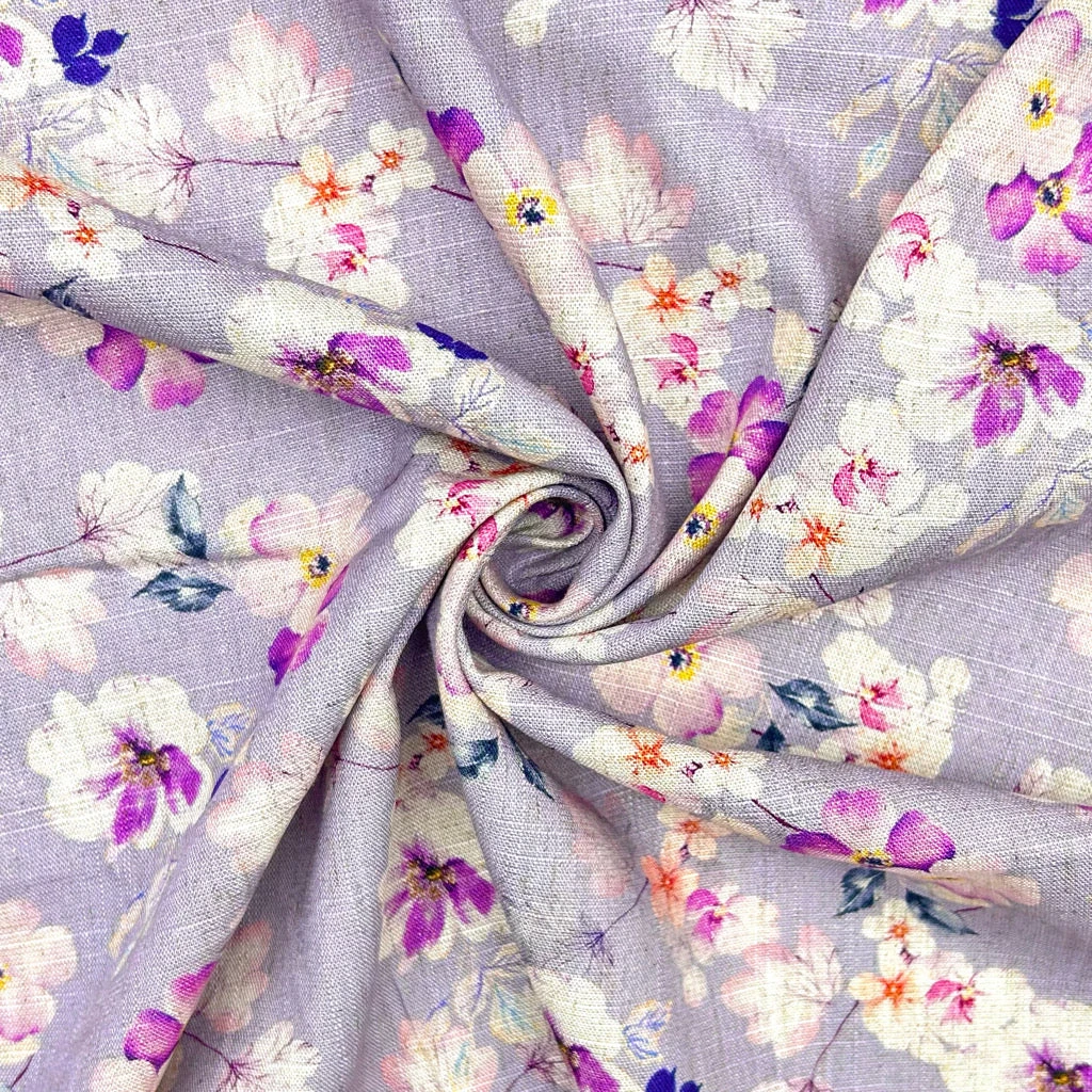 Lilac Blossom Linen Viscose Fabric 4 Lilac Blossom Linen Viscose Fabric - Image 4