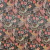 Midnight Paisley Faux Silk Fabric