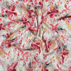 Pink/Red Floral Viscose Challis Fabric -Ernst Fabric Store ED612A38 CFE5 4F15 8C32 E12CD54CC8B3