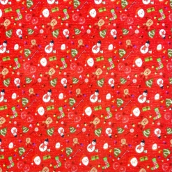 Red Little Santa 100% Cotton Jersey Fabric