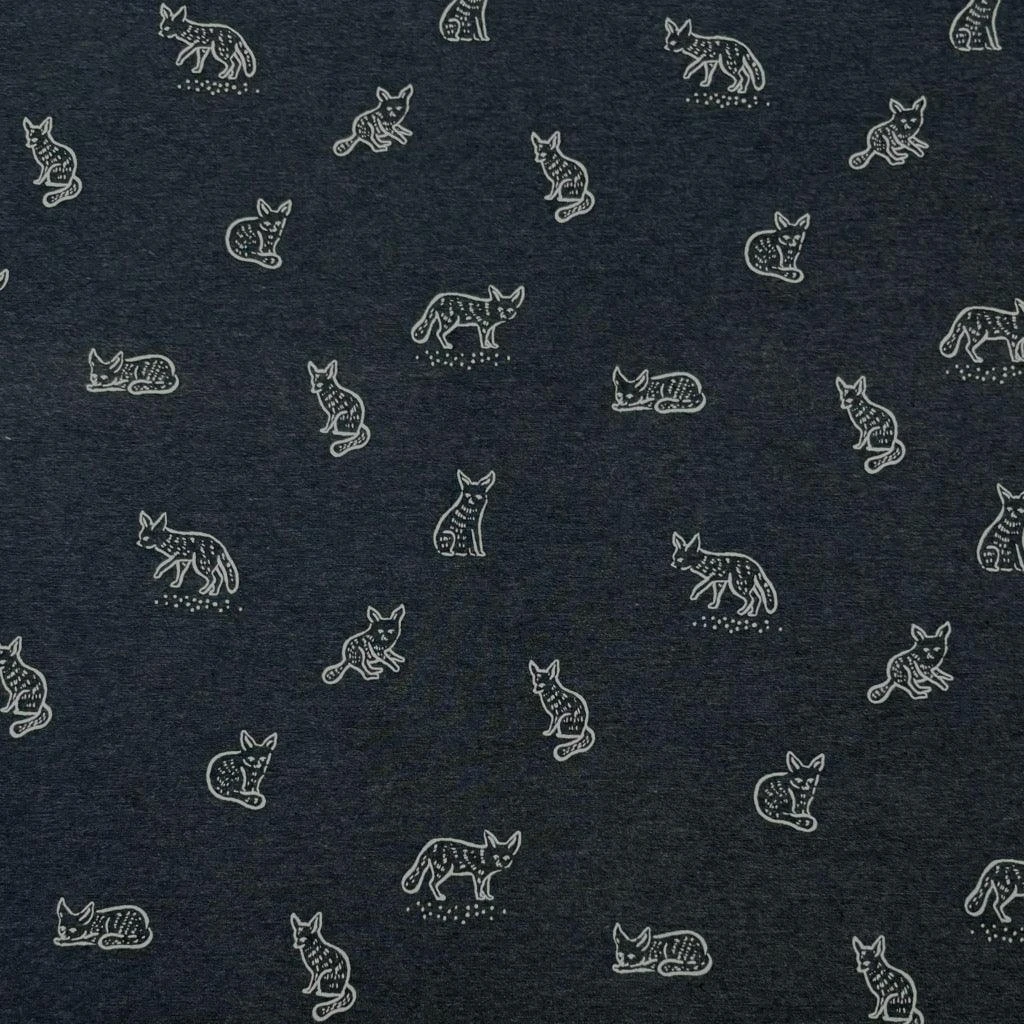 Foxes Melange Cotton Jersey Fabric 3 Foxes Melange Cotton Jersey Fabric - Image 3