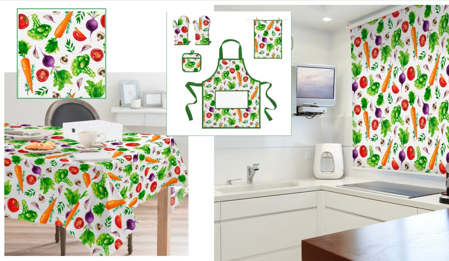 Vegetables Print Water Resistant Fabric 4 Vegetables Print Water Resistant Fabric - Image 4