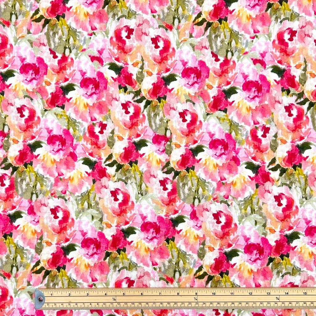 Rosewater Blooms Double Gauze Fabric 2 Rosewater Blooms Double Gauze Fabric - Image 2