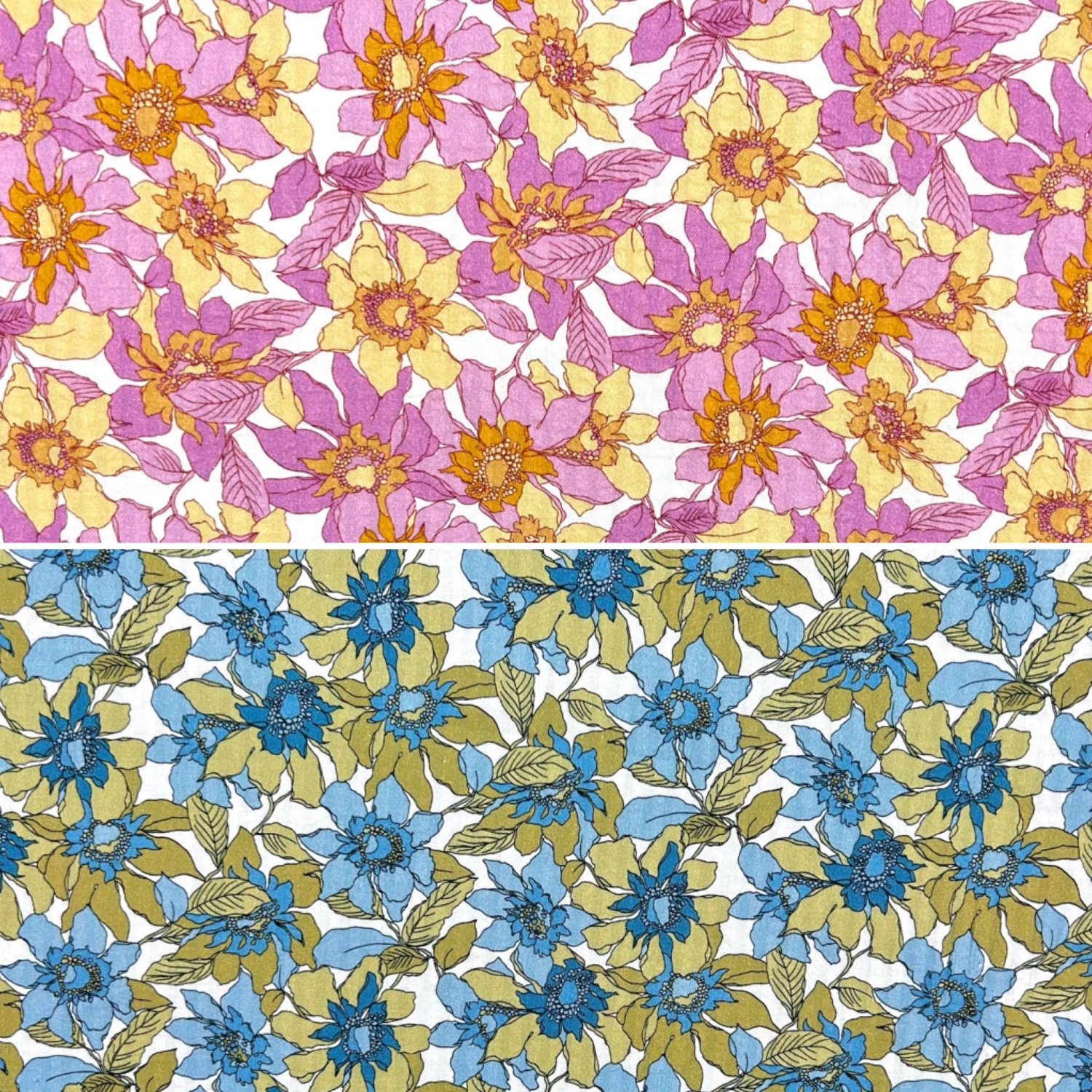Bright Bloom Cotton Seersucker Fabric 1 Bright Bloom Cotton Seersucker Fabric