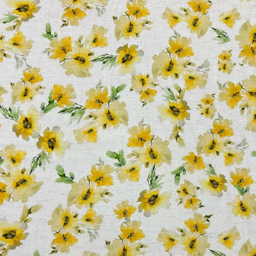 Vintage Blooms Viscose Linen Fabric 3 Vintage Blooms Viscose Linen Fabric - Image 3