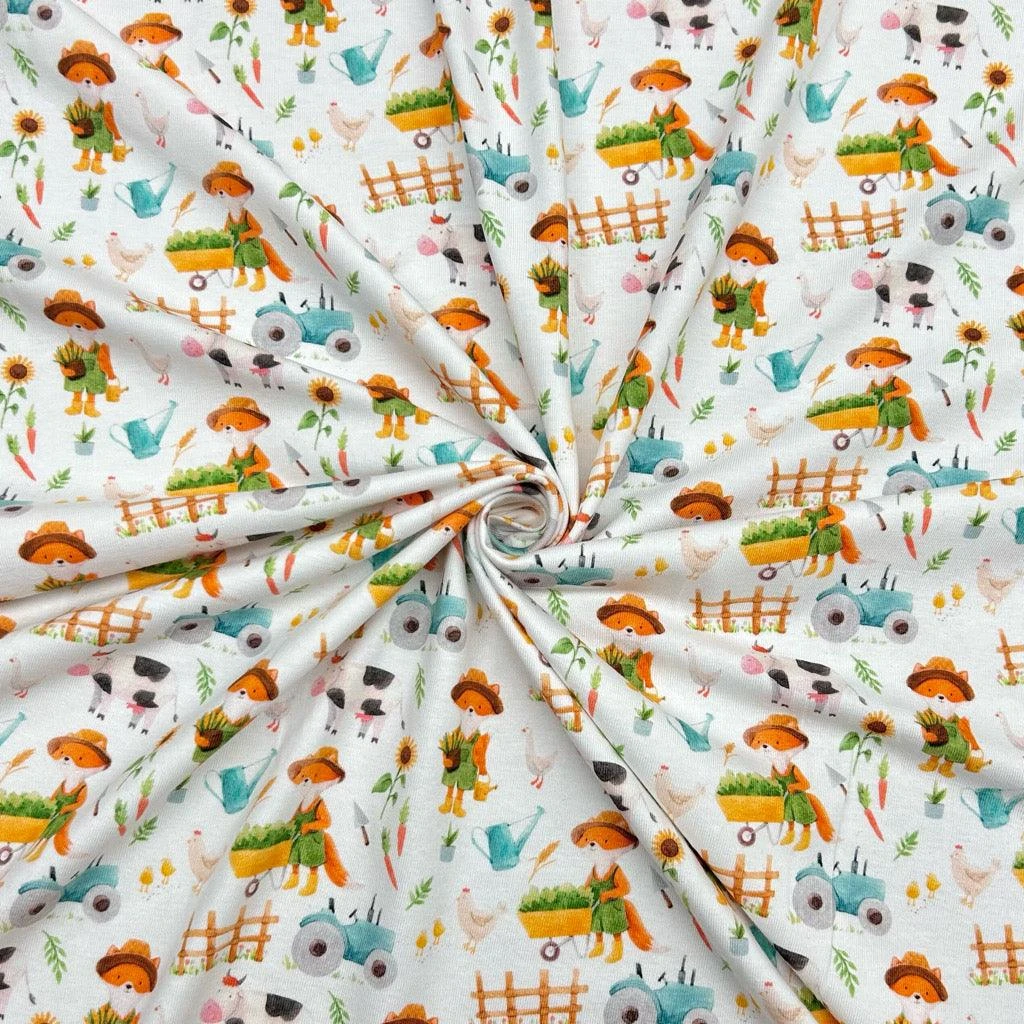 Farm Day Organic Cotton Jersey Fabric - Little Johnny 3 Farm Day Organic Cotton Jersey Fabric - Little Johnny - Image 3