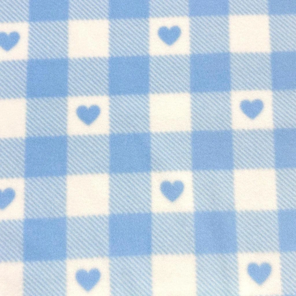 Hearts In Squares Anti Pill Polar Fleece Fabric 5 Hearts In Squares Anti Pill Polar Fleece Fabric - Image 5