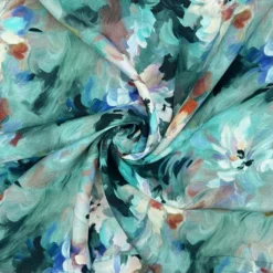 Floral Waves Viscose Poplin Fabric 11 Floral Waves Viscose Poplin Fabric -Ernst Fabric Store F889459C 1F18 46DB B145 FE94E4D2000D