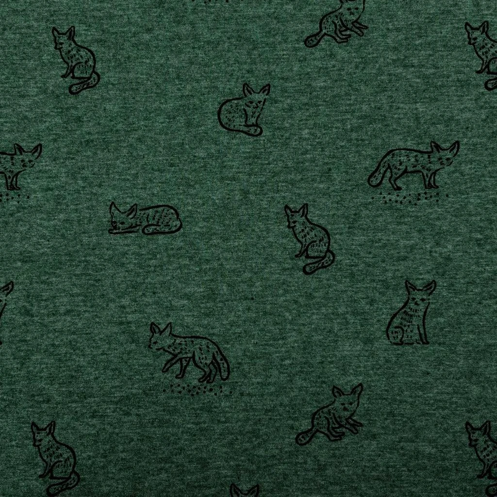Foxes Melange Cotton Jersey Fabric 5 Foxes Melange Cotton Jersey Fabric - Image 5