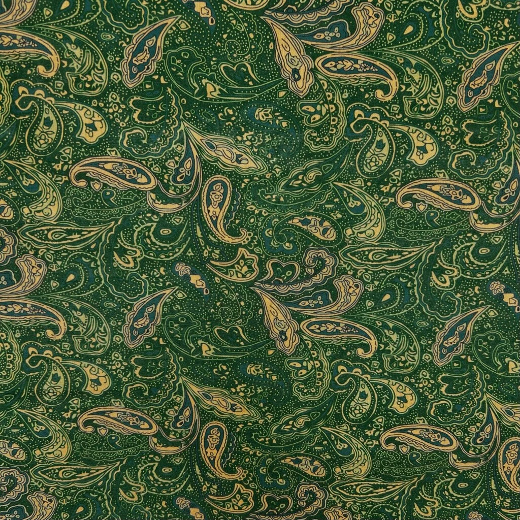 Forest Paisley Faux Silk Fabric 1 Forest Paisley Faux Silk Fabric