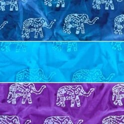 Elephants Cotton Batik Fabric