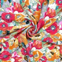 Poppy Sunset Viscose Poplin Fabric 5 Poppy Sunset Viscose Poplin Fabric -Ernst Fabric Store FF2E5965 A50E 447C AB68 524427936037