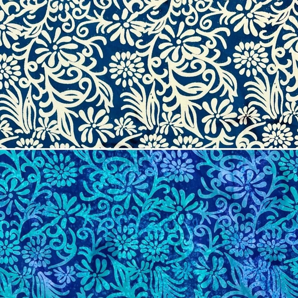 Floral Swirls Cotton Batik Fabric 1 Floral Swirls Cotton Batik Fabric