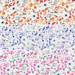 Vibrant Florals Double Gauze Fabric