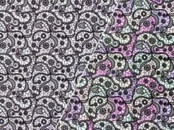 Floral Lace Look Colour Changing Jersey Fabric