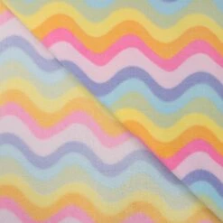 Rainbow Waves Cuddle Fleece Fabric -Ernst Fabric Store K33503 001 2