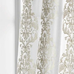 Floral Sheer Embroidery Curtain Voile Fabric -Ernst Fabric Store Seraphina Gold