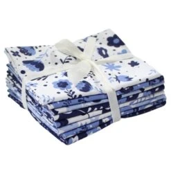 Floral Blues 8 Piece Cotton Fat Quarter Bundle
