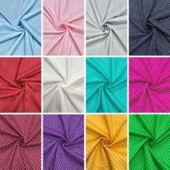 Polka Dot Rose & Hubble Cotton Poplin Fabric