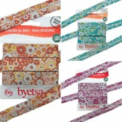 Summer Floral Organic Cotton Bias Binding Tape - 5 Metres