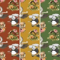 All Over Kung Fu Panda Cotton Jersey Fabric
