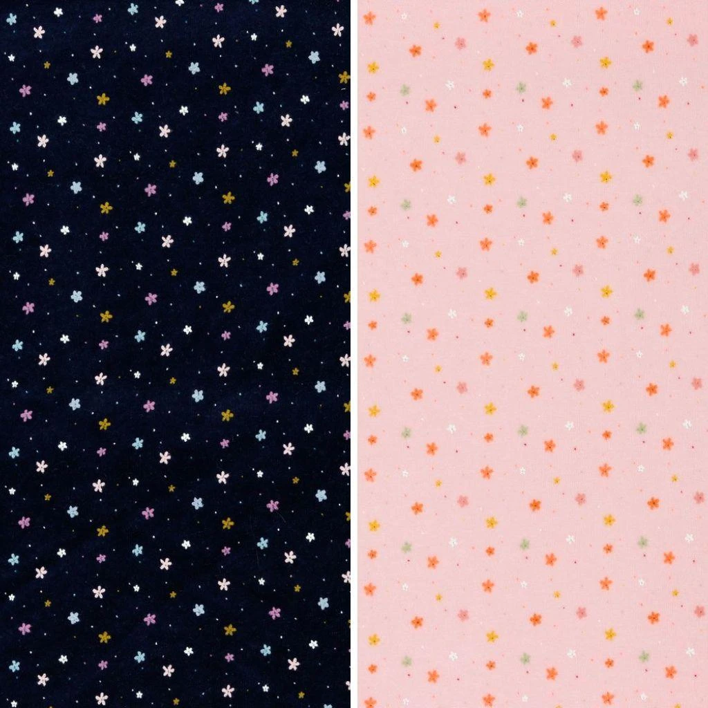 Multicoloured Mini Floral Nicky Velour Fabric 1 Multicoloured Mini Floral Nicky Velour Fabric