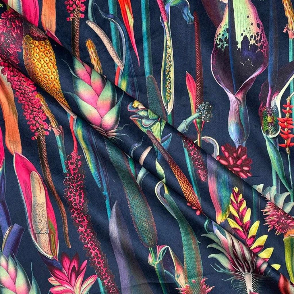 Abstract Plants Digital Velvet Fabric 6 Abstract Plants Digital Velvet Fabric - Image 6
